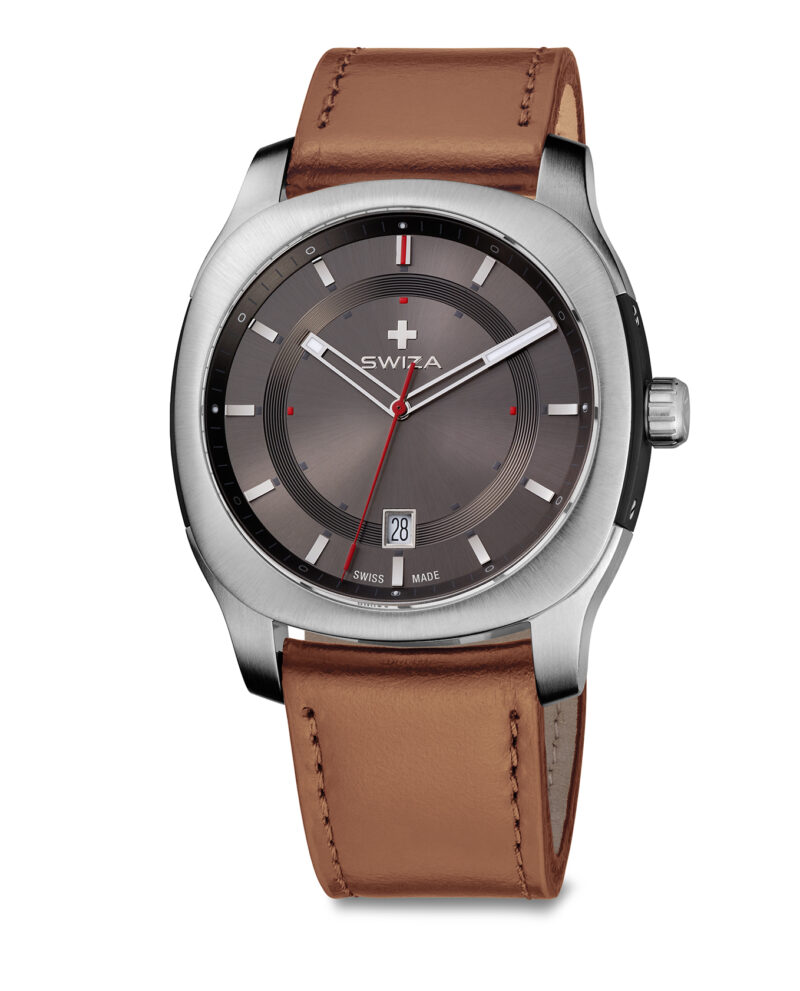 SWIZA watch Nowus anthracite, brown